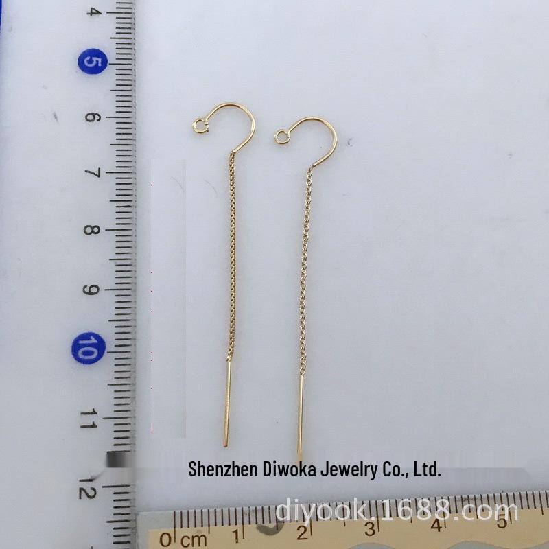 

Компоненты серег-продевок из 14-каратного позолоченного металла в форме буквы U, коробочная/O-образная цепочка U-shaped O-Chain Ear Thread (Pair)