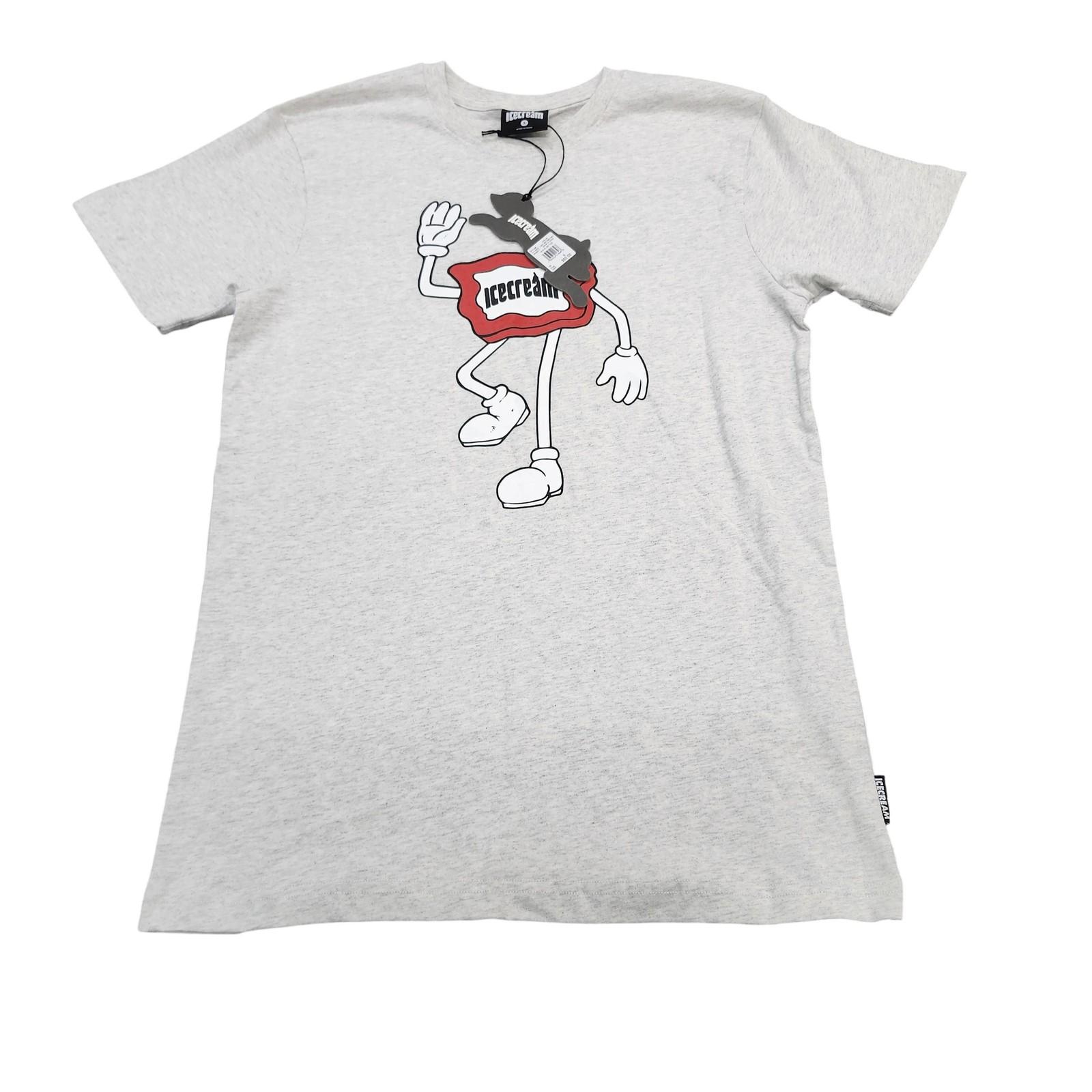 Icecream Shirt Mens Small Gray Waves Graphic Tee Streetwear Logo Cartoon Unisex T-Shirt S