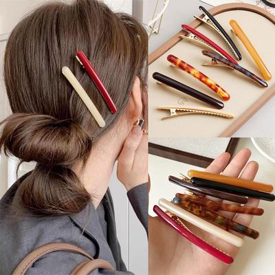 Klipové sponky do vlasov s kyselinou octovou, dámske, minimalistické, na ofinu, bočné sponky, pre dievčatá, vlasové doplnky, pokrývky hlavy, darčeky