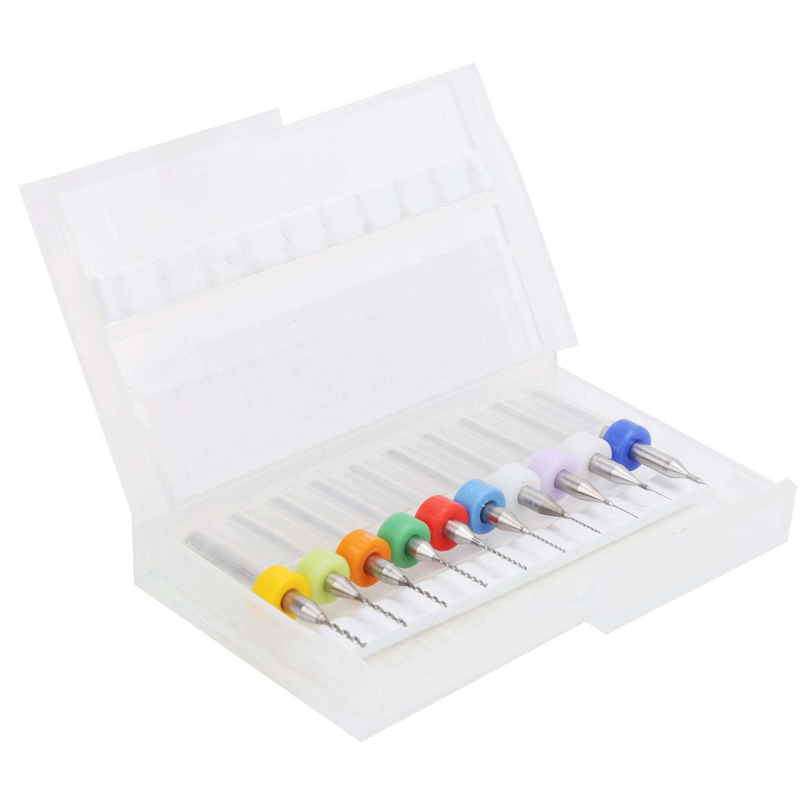 

10 шт. Микросверла из твердого сплава для печатных плат, вращающийся инструмент, ультратонкий сверлильный патрон, штифт