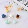 1Pcs Dollhouse Creative DIY Flower Arrangement Decorative Object For Home Kitchen Decoration Mini Ceramics Vase Fridge Magnet