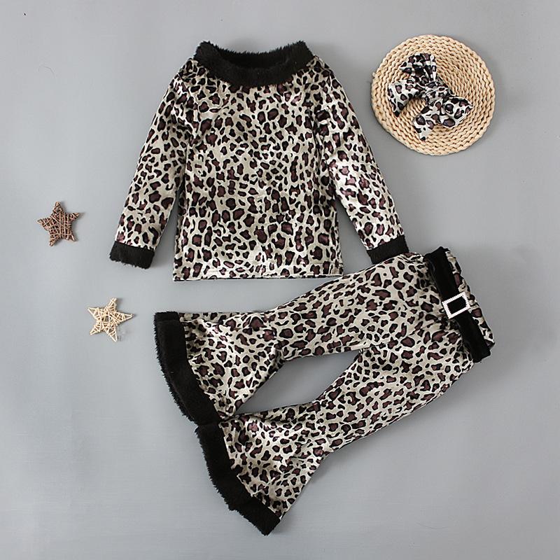 Christmas Unisex Children Long Sleeved Top Flared Pants Hat Sets Costume Makeup