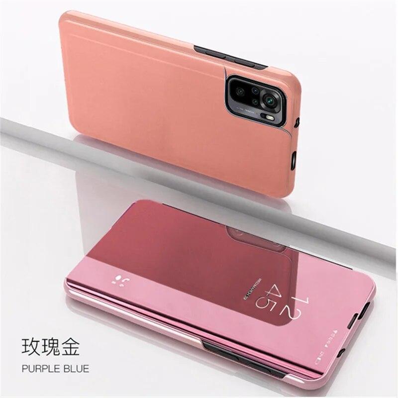 Pro Xiaomi Poco M5S Kožené Smart Mirror Magnetické Flip Pouzdro na Telefon Pro Poko Pocco Poxo Little M5S M 5S 5 S PocoM5S 4G Zadní kryt