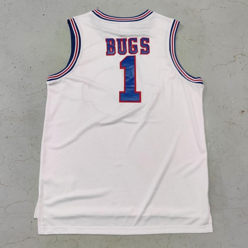 Najlepsze Space Jam Bugs 1 Lola 10 Murray 22 TAZ D.Duck 2 Biała Koszulka Koszykarska Drużyny Tune Squad Męska Odzież Dopasowana Rodzinnie