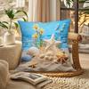 Pillowcases Decorated with Beach Shells and Starfish