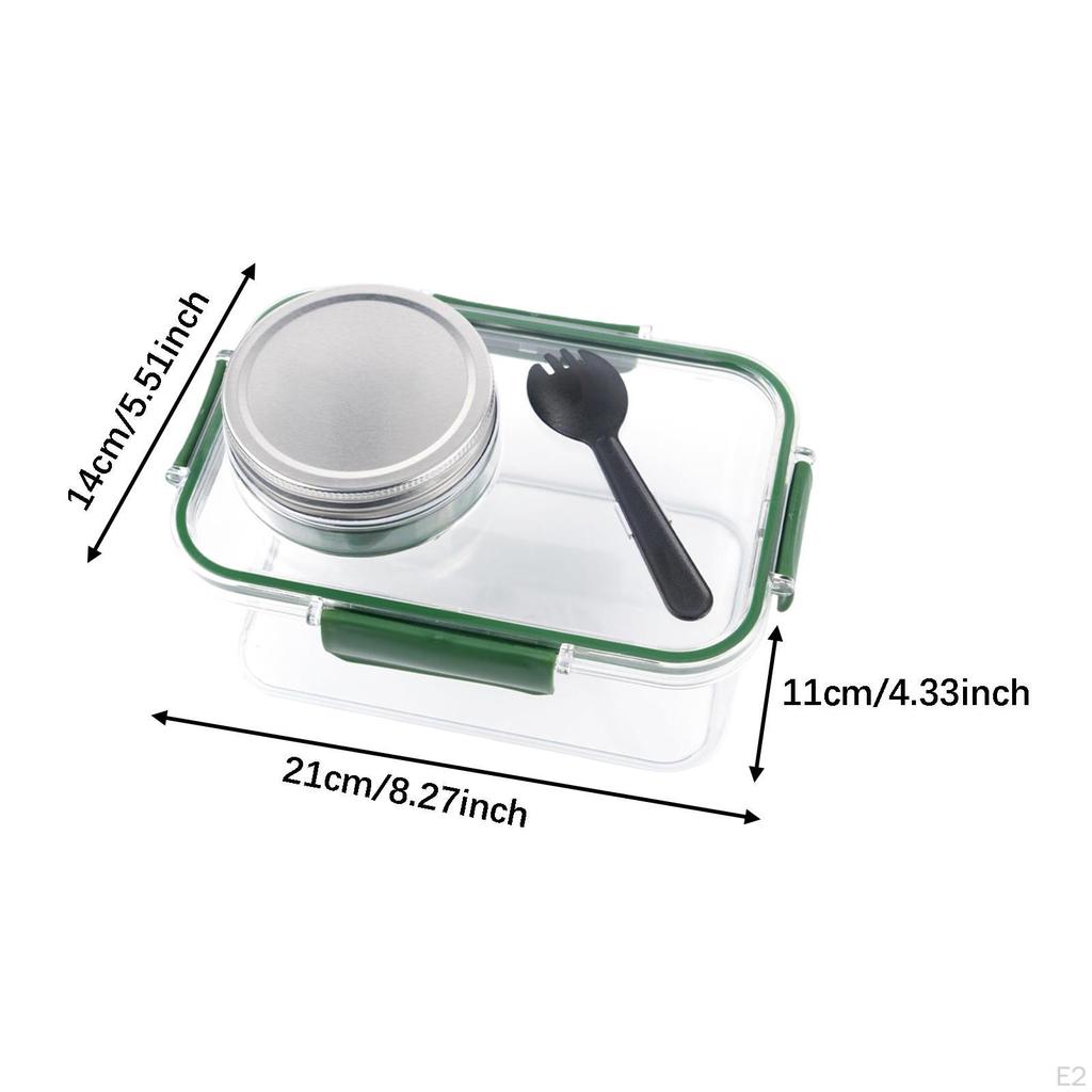 Salad Box Bento Easy to Clean Storage Jar Portable Fruit Food Container with Dressing