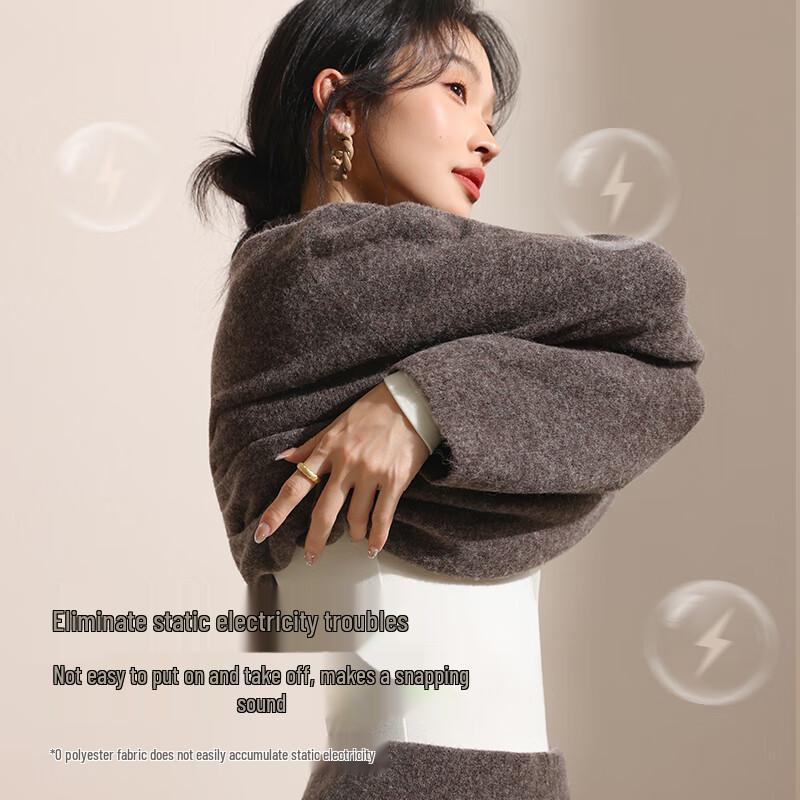 Maoren Women's Hyaluronic Acid Wool Blend Thermal Base Layer Top