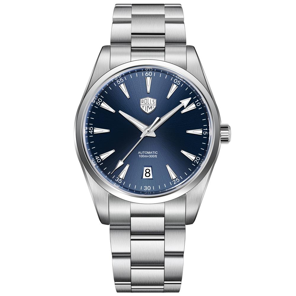 Rollstimi New Men's Mechanical Watches NH35A Automatic Watch Men AR Sapphire crystal BGW9 Luminous Waterproof Wristwatch