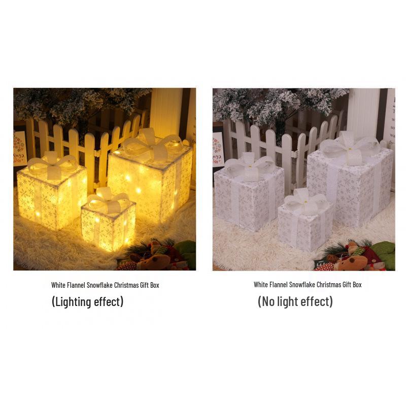 Cross-Border Christmas Luminous Gift Box Set: Outdoor Decorative Lights for Courtyard & Mall Display