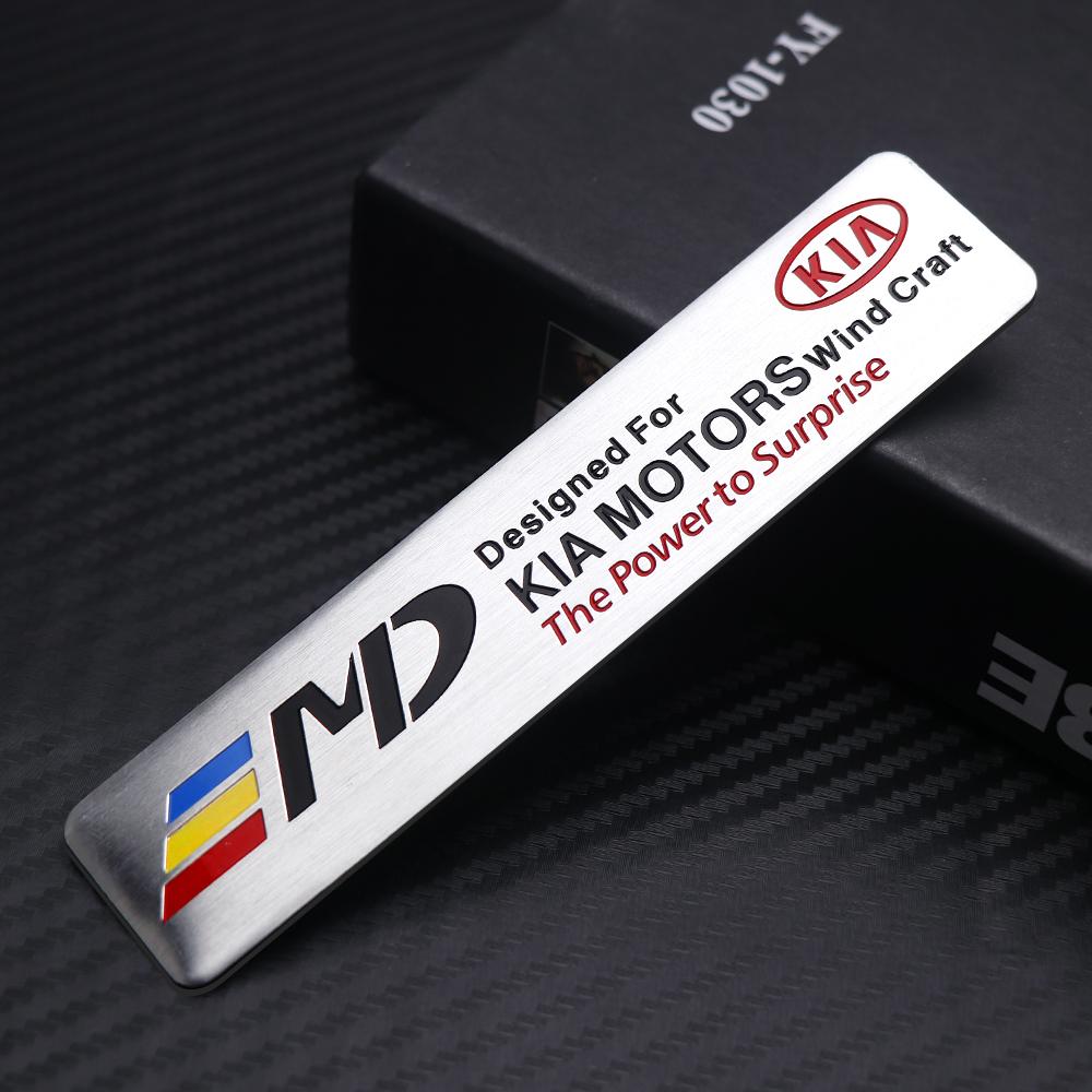 NKSI7 Aluminium Car Styling Body Door Trunk Badge Sticker Decor Auto Accessories For Kia Rio Ceed Sportage Niro Picanto Proceed Soul