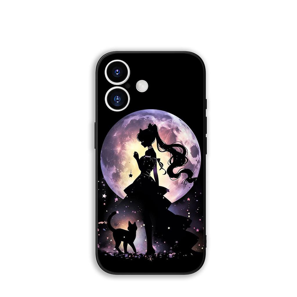 for Motorola Moto G04 G13 G14 G22 G23 G20 G32 G34 G35 G64 G82 G84 G53 G60 G72 E14 E15 E13 Case Cat Sailors Beautiful Girl Moon