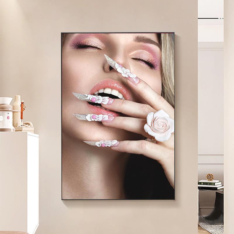 Modern Beauty Fashion Nail Art Beauty Salon Canvas Painting Unframed Posters And Print Wall Pictures For Living Room Decor