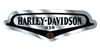 Harley-Davidson Debossed V-Tank Aluminum Decal Silver & Black 5" X 7