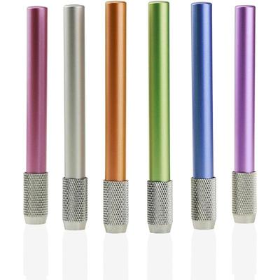 Suporte de extensão de lápis de alumínio ajustável e conveniente multicolorido, ferramenta de escrita Schol Hobby Art, comprimento de extensão de lápis