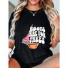 Oversized T Shirt Black Roots Are For Trees Graphic Print With Boot And Pot Design Casual Wear For Women Summer Outfit Streetwear Style