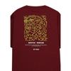 YONEX 253Ts054U Burgundy Unisex Line Art Graphic Short Sleeve T-Shirt