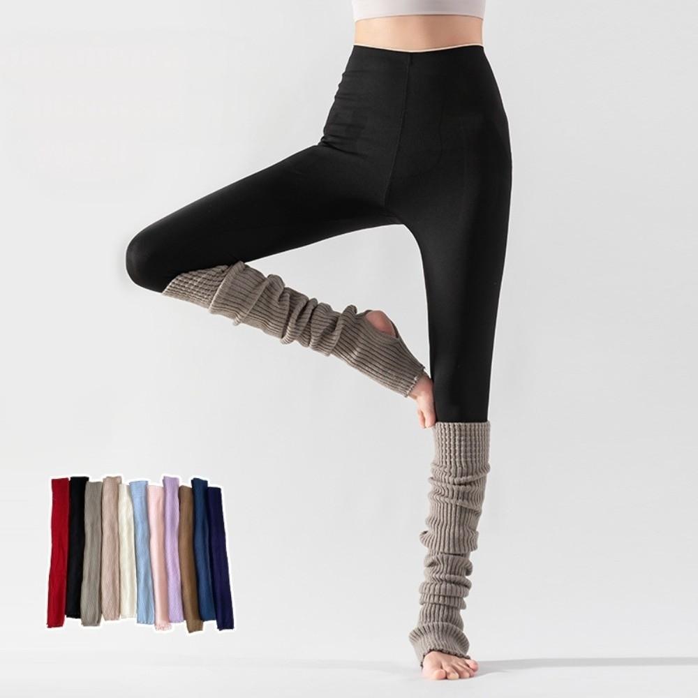 Knee High Long Foot Covers Foot Cover Pilates Yoga Knitted Socks Ballet Leg Warmers Gym Fitness
