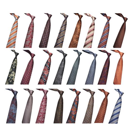 Gravata Masculina Cor Vibrante Formal Estampada Listrada Noivo Casamento Gravata Padrão Claro Pontiaguda Escritório Banquetes Gravata de Pescoço Roupa de Negócios