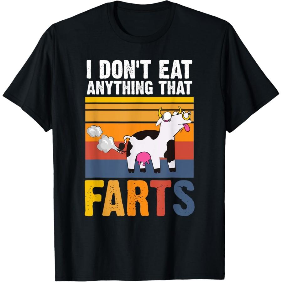 Ich Esse Nichts Was Furzt Kuh - Animal Love Vegetarier T-Shirt XXXXXL чёрный