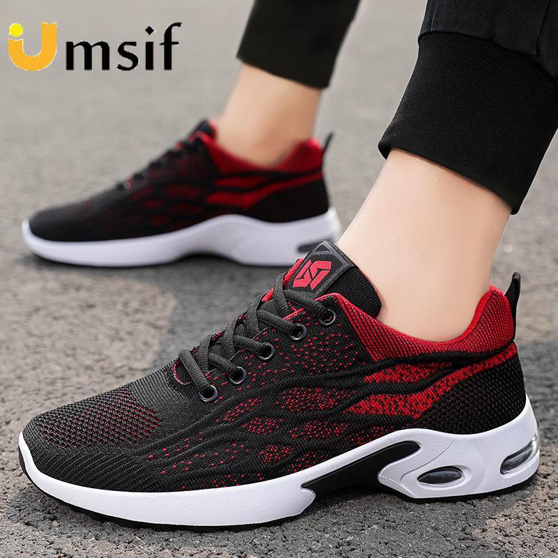 Men's Breathable Low Top Running Shoes Non-Slip Lace-Up Lightweight Casual Sneakers