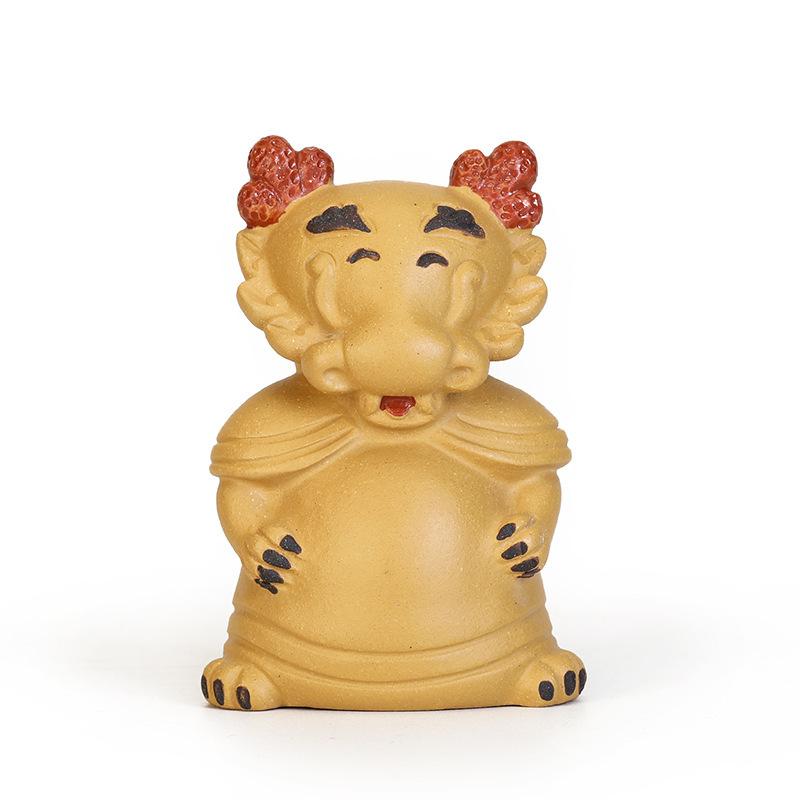 

Yixing Zisha Cartoon Zodiac Dragon King Tea Pet Japanese Tea Games Tea Figurine Play Toys Tea Statue Ornaments Decoration Craft