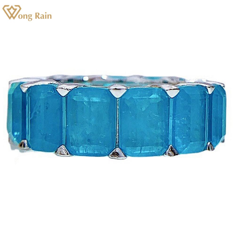 

Wong Rain, 100% серебро 925 пробы, AAAAA, цирконы, драгоценный камень, юбилейное винтажное кольцо для женщин, ювелирные изделия, обручальное кольцо US 5 зелёный