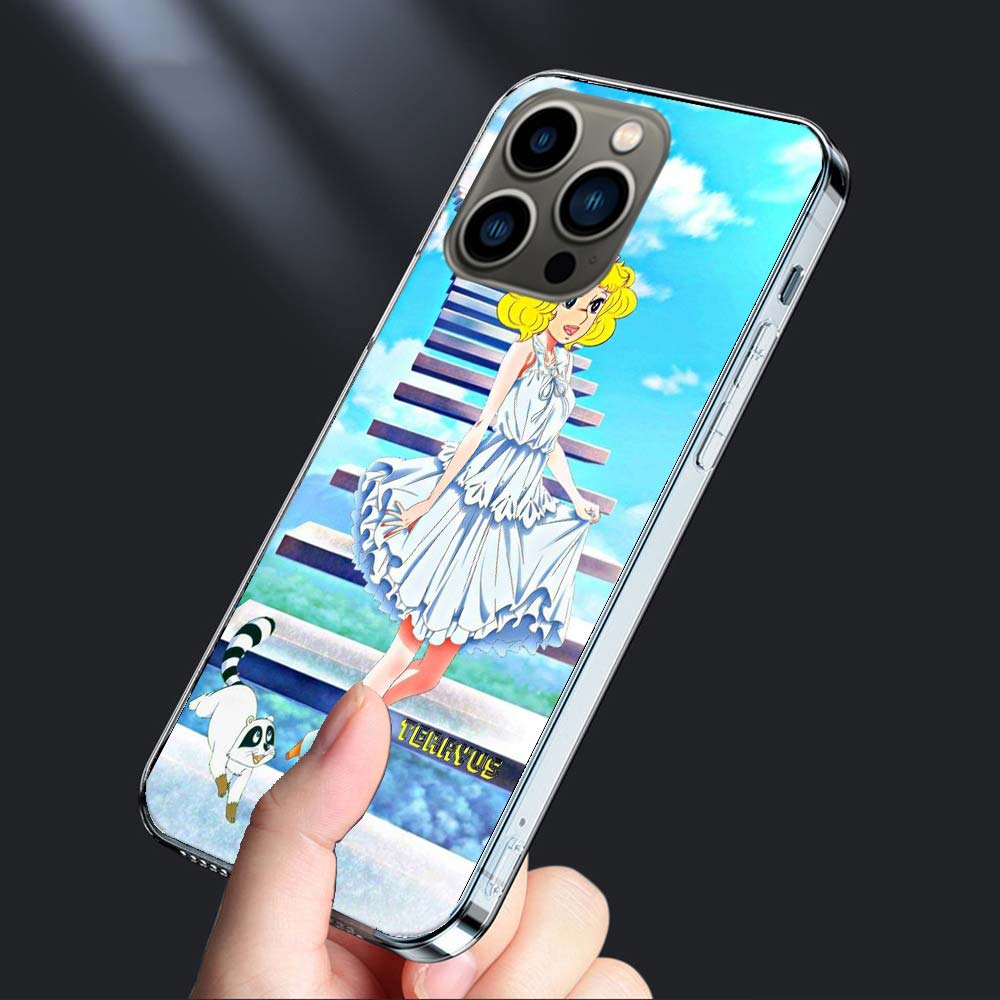Candy Candy 90s Anime Phone Case For Iphone 16E 15 Pro 14 Plus 17E 16 17 Pro Max Air 11 12 13 Mini Shockproof Capa Cute Cover