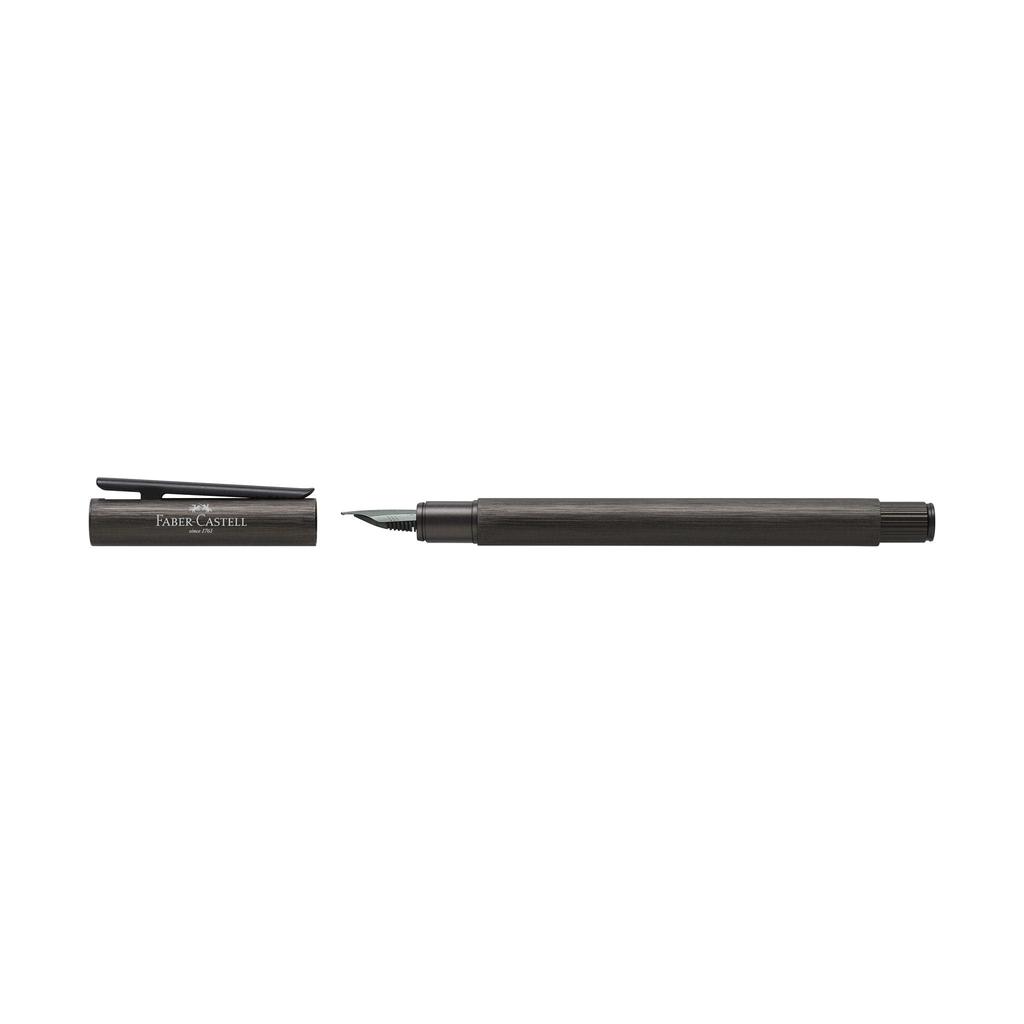 Neo Slim Fountain Fine Officially Imported FABER-CASTELL Pen, Gunmetal, Nib, 146251, Dual-Use,