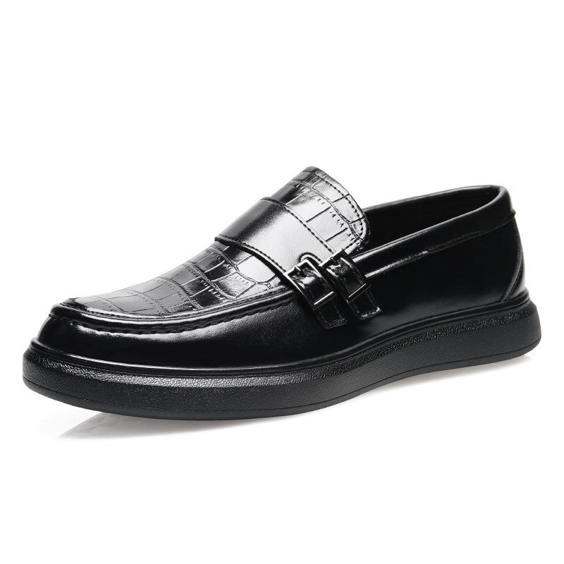 5882 Loafers Men's Summer New Crocodile Pattern Trend Men's Young Men's Shoes with One Pedal