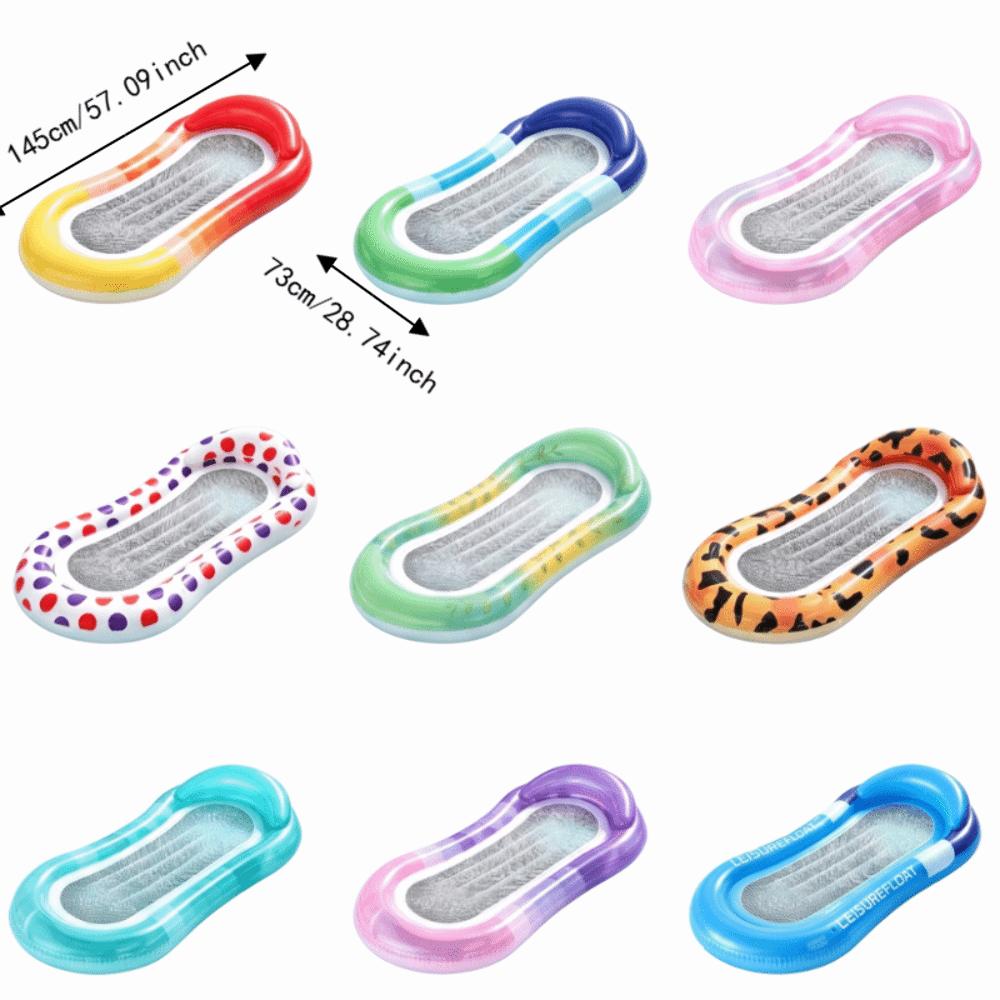 Mesh Inflatable Float Sequined Pool Floats Drainage Design Inflatable Air Mattress Pool Party