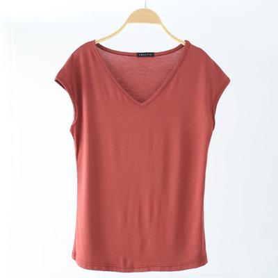 Sleeveless T-shirt for Women Summer Solid Color Slim Fit Modal Cotton V-neck Casual Base Shirt Inner Top T-Shirts Women’s