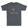 I Require Snacks Funny Raccoon With Knife Meme Retro Unisexs Short Sleeve Tshirt