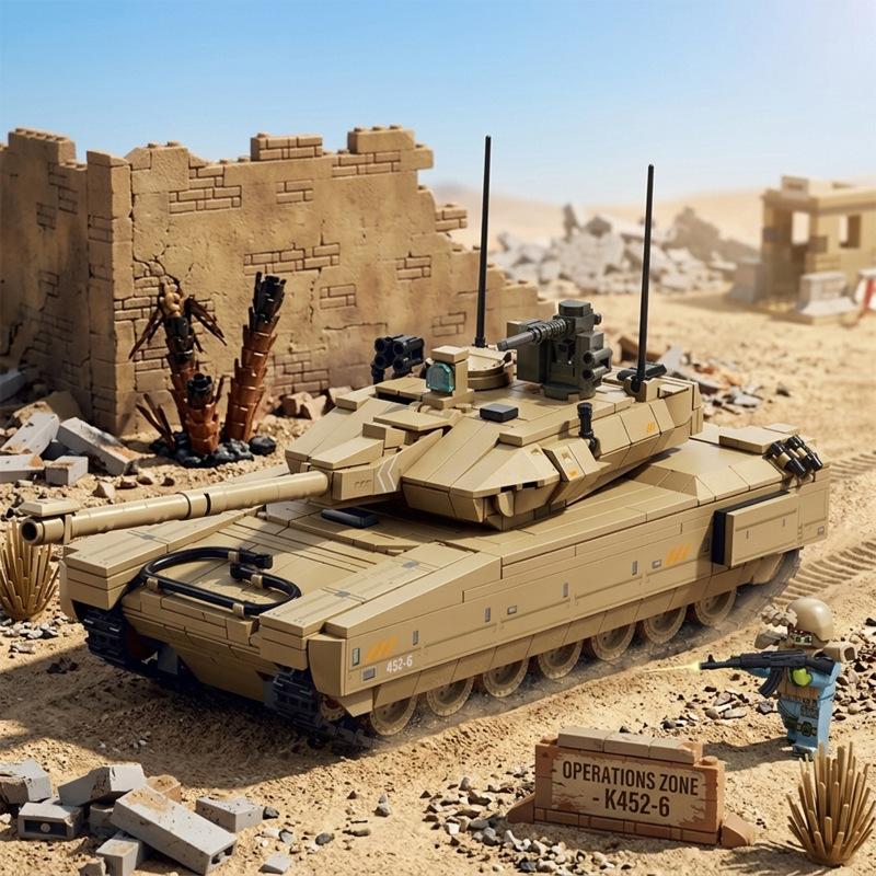 LEYI Military Tank Building Block Kit iger/MAUS IVG M4A1 IFV Tracked Vehicle Main Battle Tank Model DIY Bricks Toy for Boy Adult