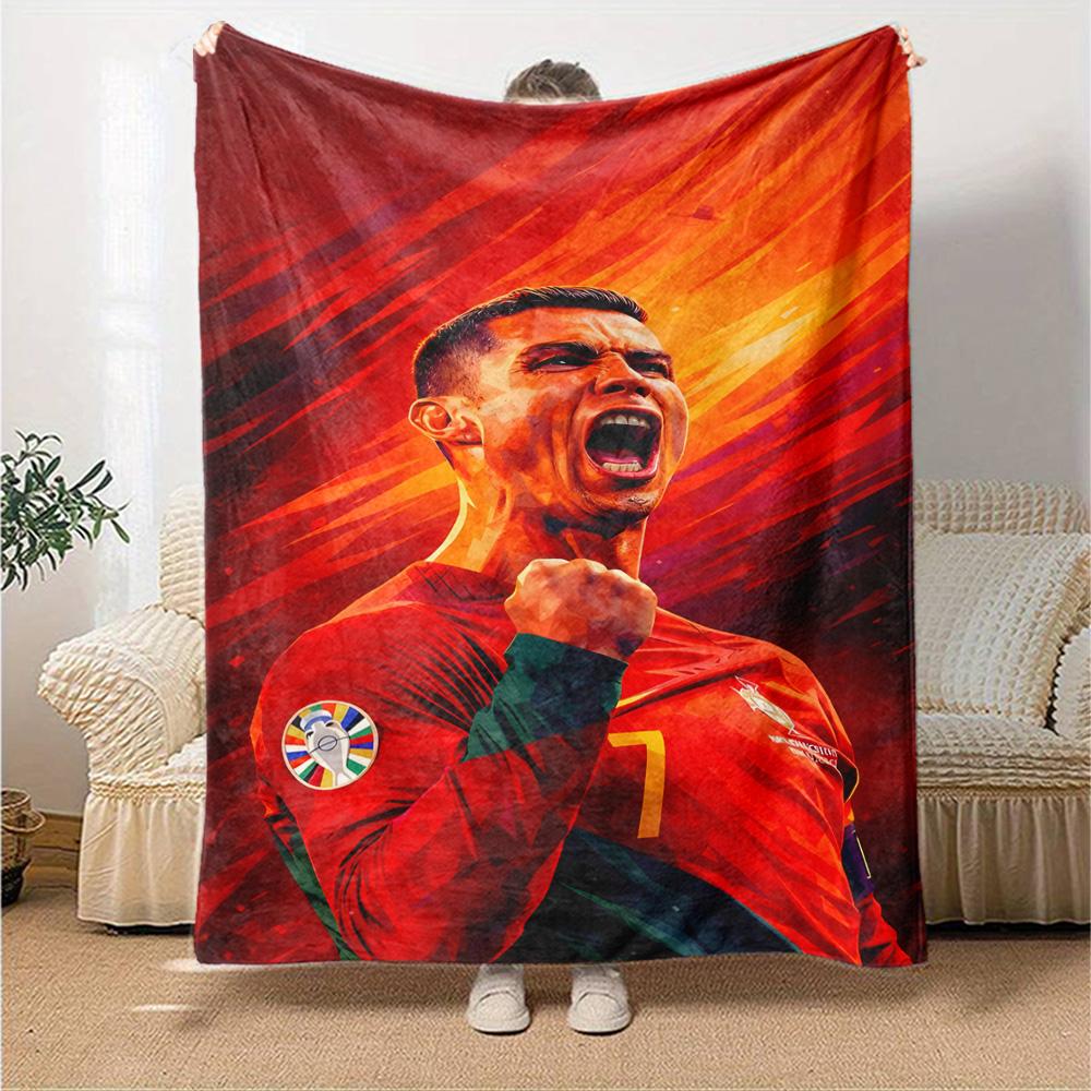 CR7 Blanket Soft Warm Cozy Suitable for Bed Office Bedding for All Occasions Digital Print Gift for Travel Home Birthdays