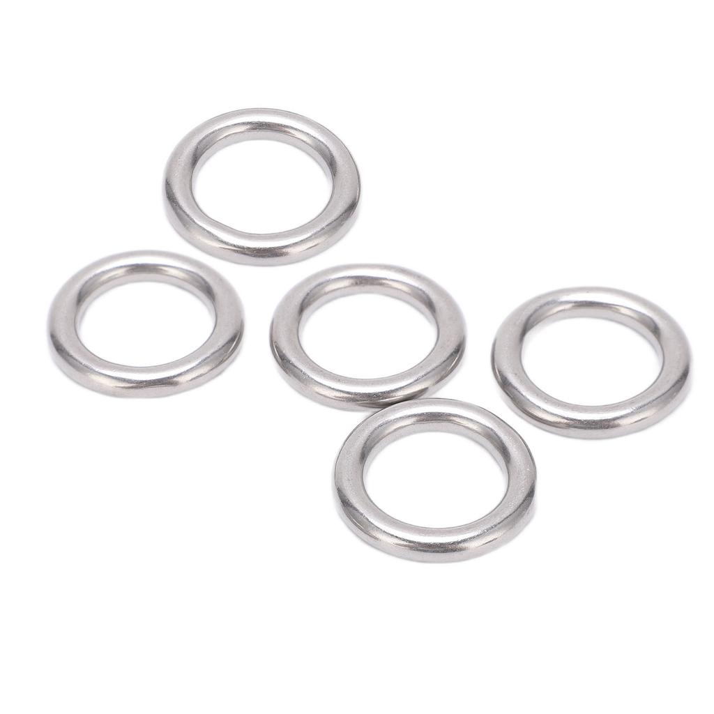 5pcs 304 Stainless Steel Round O  s Multi Purpose Seamless Welded Metal O   for Sailing Diving