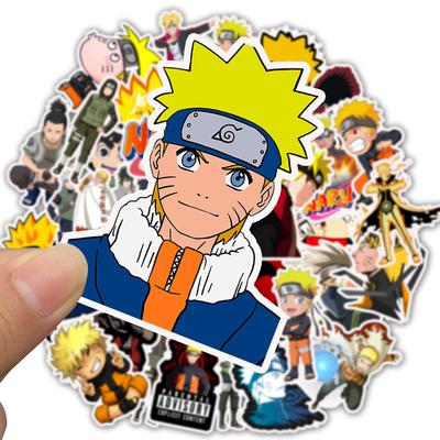 50Pcs Naruto Sasuke Stickers Anime Cartoon Car Motorcycle Phone Travel Luggage Trolley Laptop Computer Sticker Toy