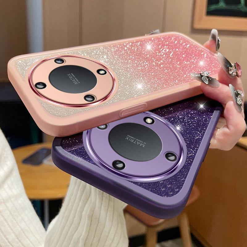 Case For Honor x9a x9b Phone Cover Shiny Glitter Back Coque for Honor Magic 5 6 4 90 Lite pro X6a Case Magic5Lite Silicon