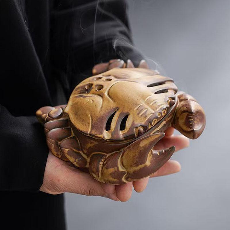 Creative Crab Ceramic Insence Burner Aromatherapy Tray Room Aroma Diffuser Censer Incense Ash Plate Home Aroma Container