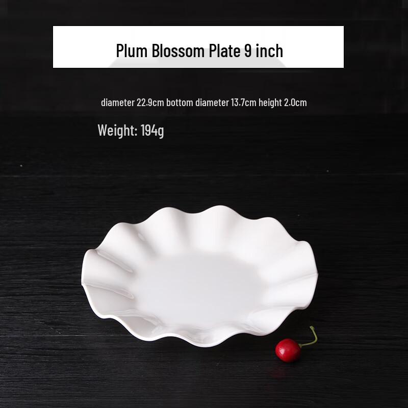 Qianxing Melamine Plum Blossom Dinner Plates