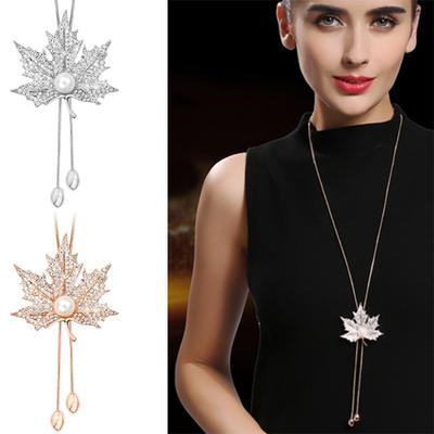 Rhinestone Tassel Sweater Chain Long Necklace