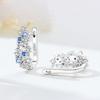 S925 Sterling Silver Blue Star River Earrings Hoop Earrings Women Jewelry Original Trendy Anniversary Gifts