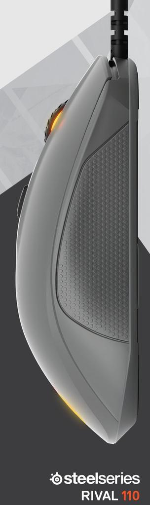 SteelSeries Rival 110 Schiefergrau Optische Gaming-Maus Rechtshänder (Produktcode 62470)