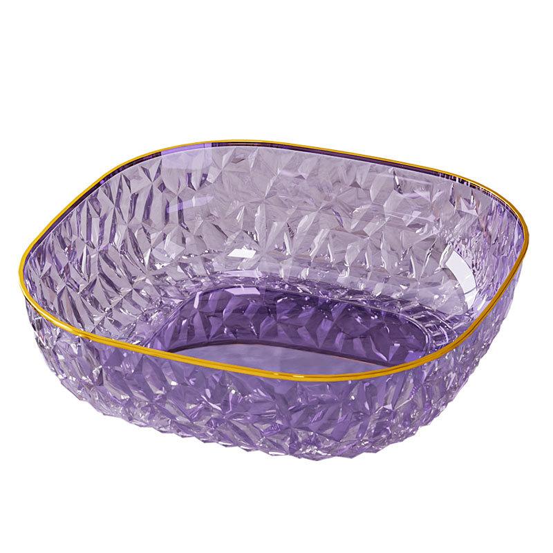 High-Value Fruit Plate Large-Capacity Household Living Room Light Luxury High-End Candy Plate Anti-Drop Snack Fruit Plate