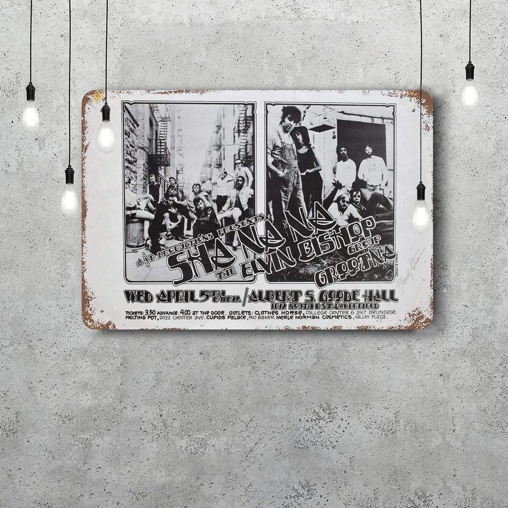 Sha Na Na Klassisches Poster Rostiges Metallschild Retro Dekoschild Bar Man Cave Garage Club Metallschild Wanddekoration