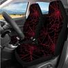 Red Spider Web Car Seat Covers with Steering Wheel Cover,Armrest Cushion,Seat Belt Covers Cup Holder with Keychain,Automotive Protector Set Unverisal