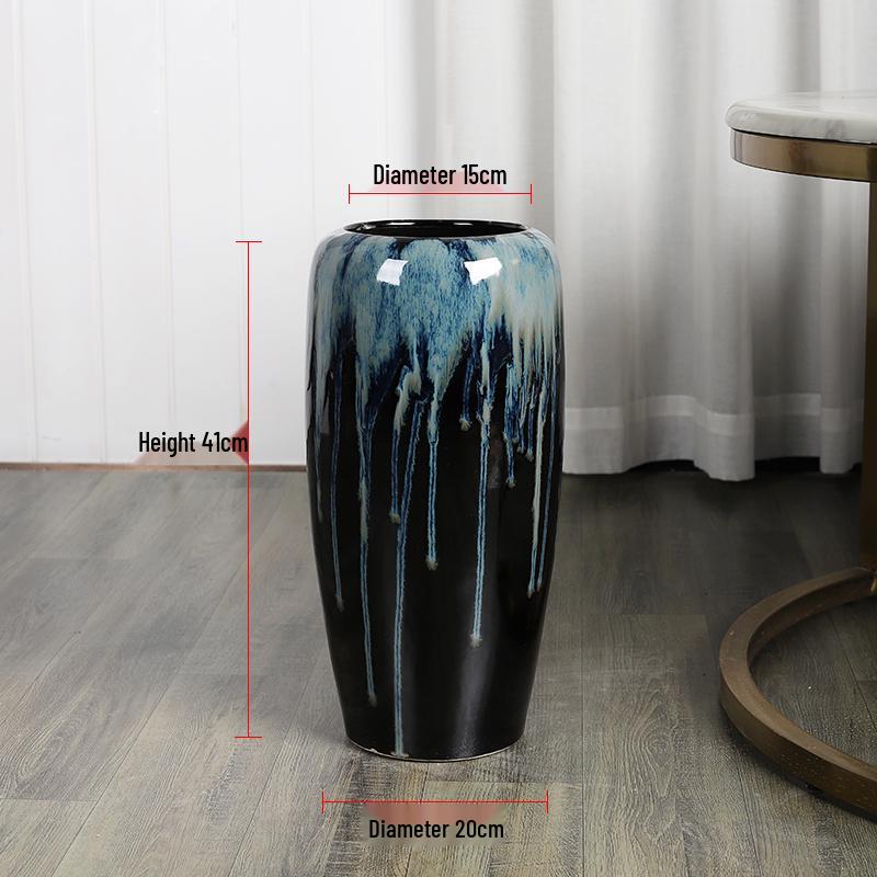 Handmade Large Ceramic Floor Vase for Living Room or Hotel - Perfect for Fresh Flowers
