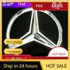 C200 E200 New 2025 For Mercedes Benz Fit For Mercedes Benz Chrome Silver Front Grille Mirror Star LED White Illuminated Emblems