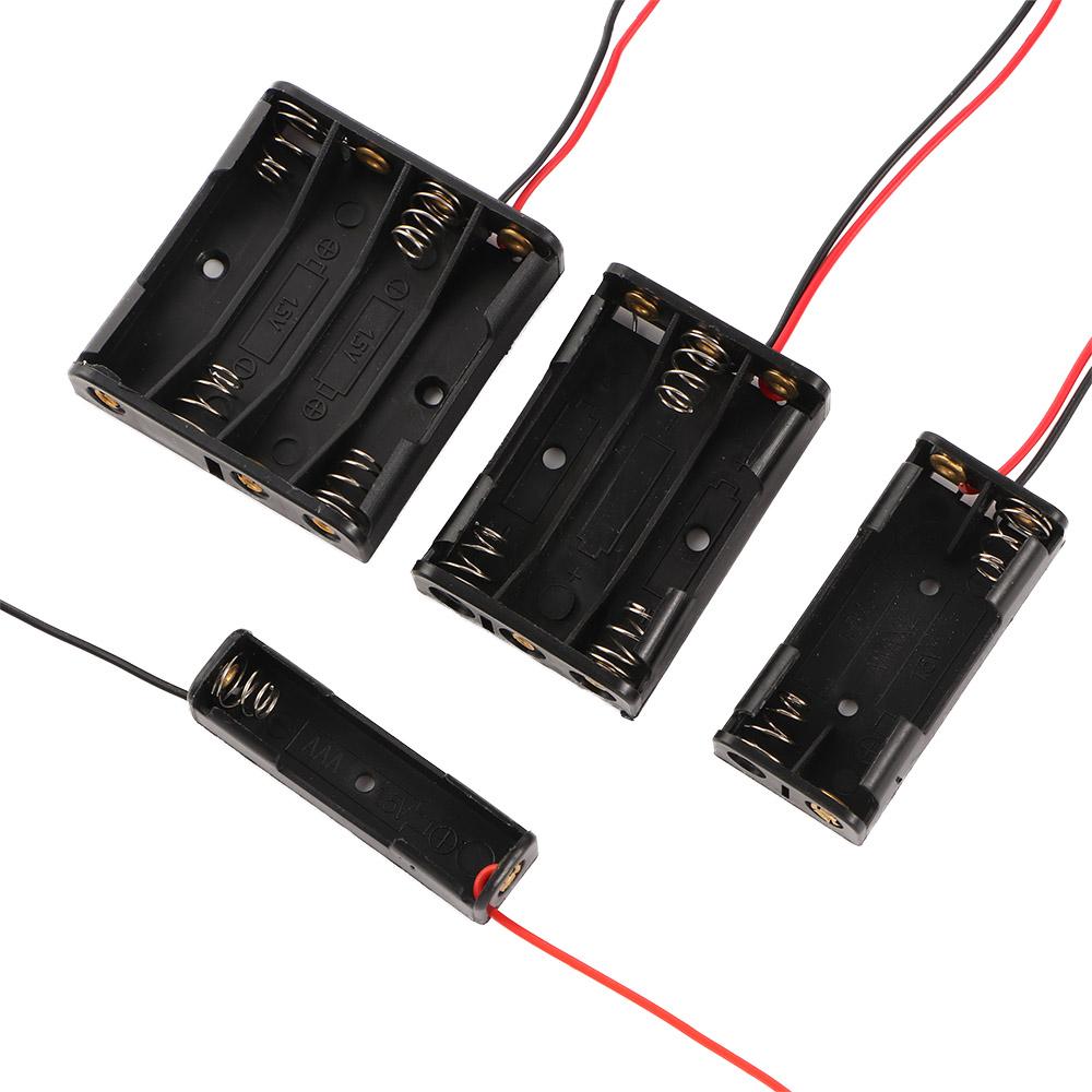 1X 2X 3X 4X ABS 1 2 3 4 Slot Battery Holder Batteries Container Battery Box Battery Storage Boxes