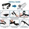 Buckles Pool Cover Roller Straps Nylon Plastic Solar Cover Reel 1 Set 178x2.5cm Accessory Attachment Black White