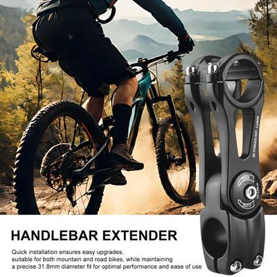 Mountain Bike Stem 31.8mm Handlebar Extension Lightweight Aluminum Alloy Extender Cycling Accessory For Trail Climbing Racing